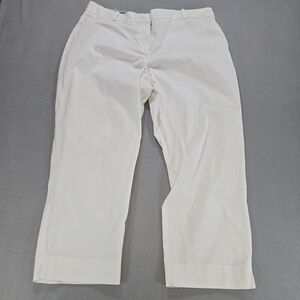 Talbots White Classic Straight Leg Pants Women’s Dress Trousers Size 16